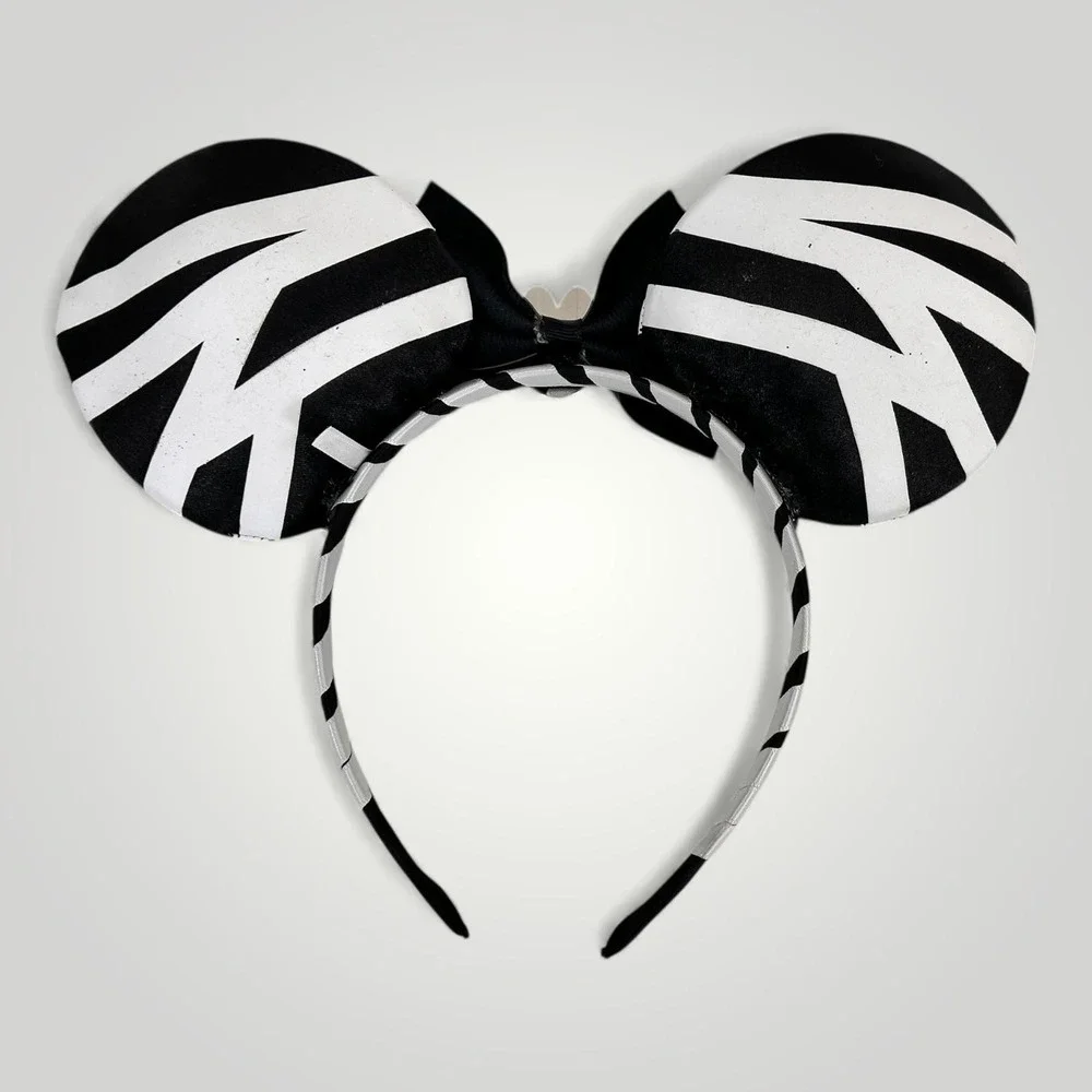 LOT OF 3 Disney Halloween Minnie Mouse Ear Headband Spiderweb Bat Stripes Sequin